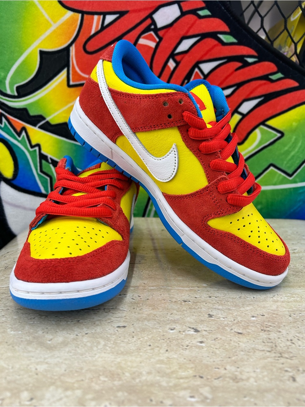 Nike Colorblock Low-Top Sneakers in Red, Yellow & Blue